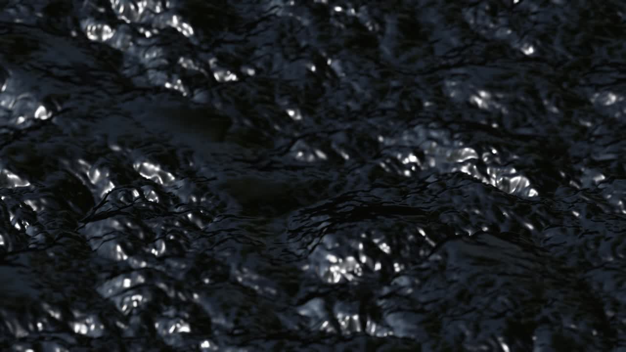 bucle de fondo de aguas residuales negras hirviendo