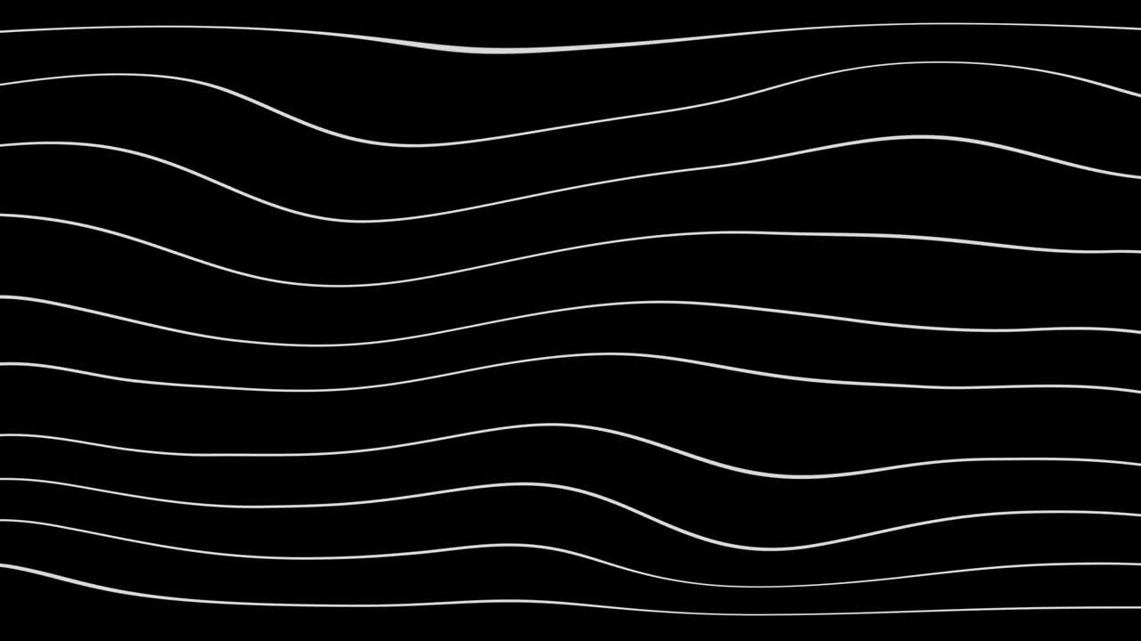 Abstract flowing striped wave optical illusion. Black and white lines motion pattern. Seamless loop background
