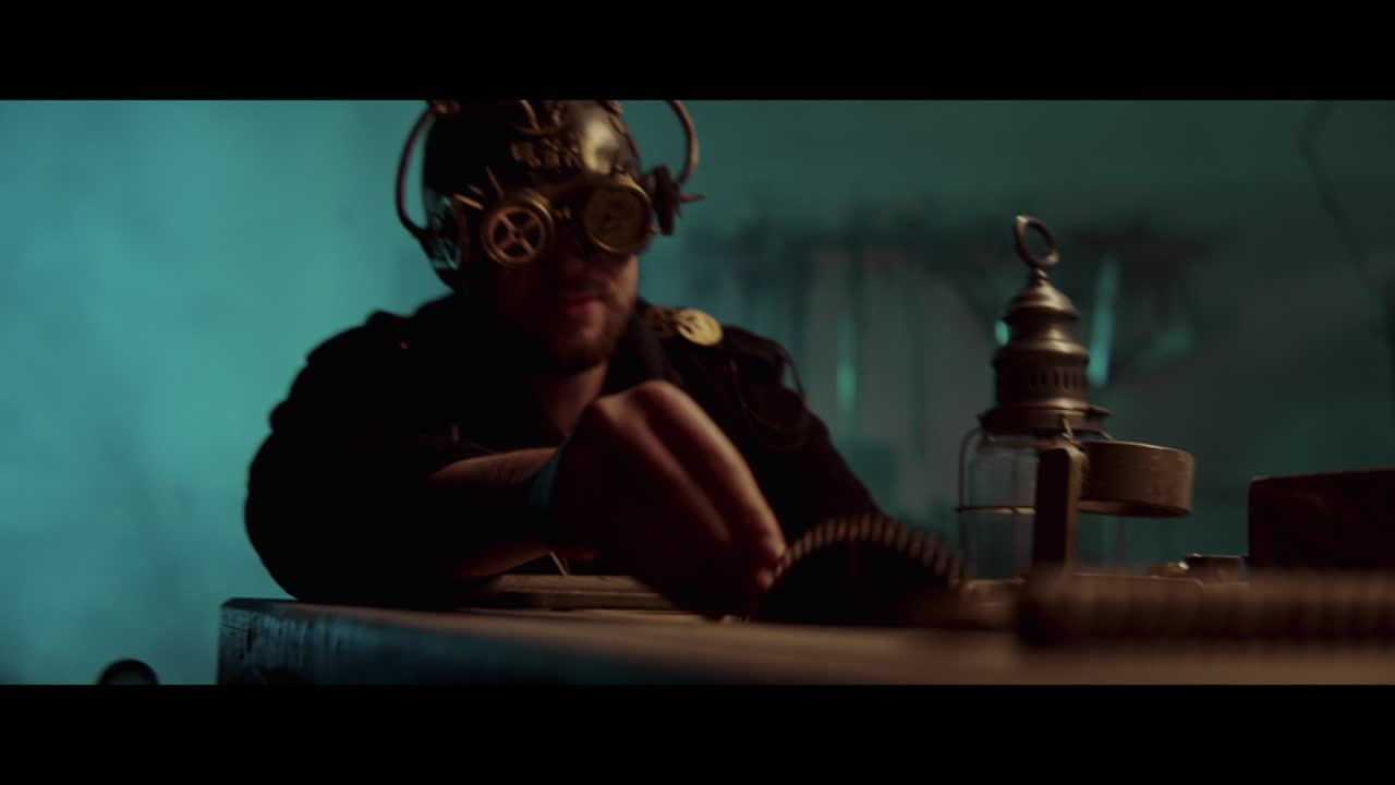 Steampunk Gas Mask Character