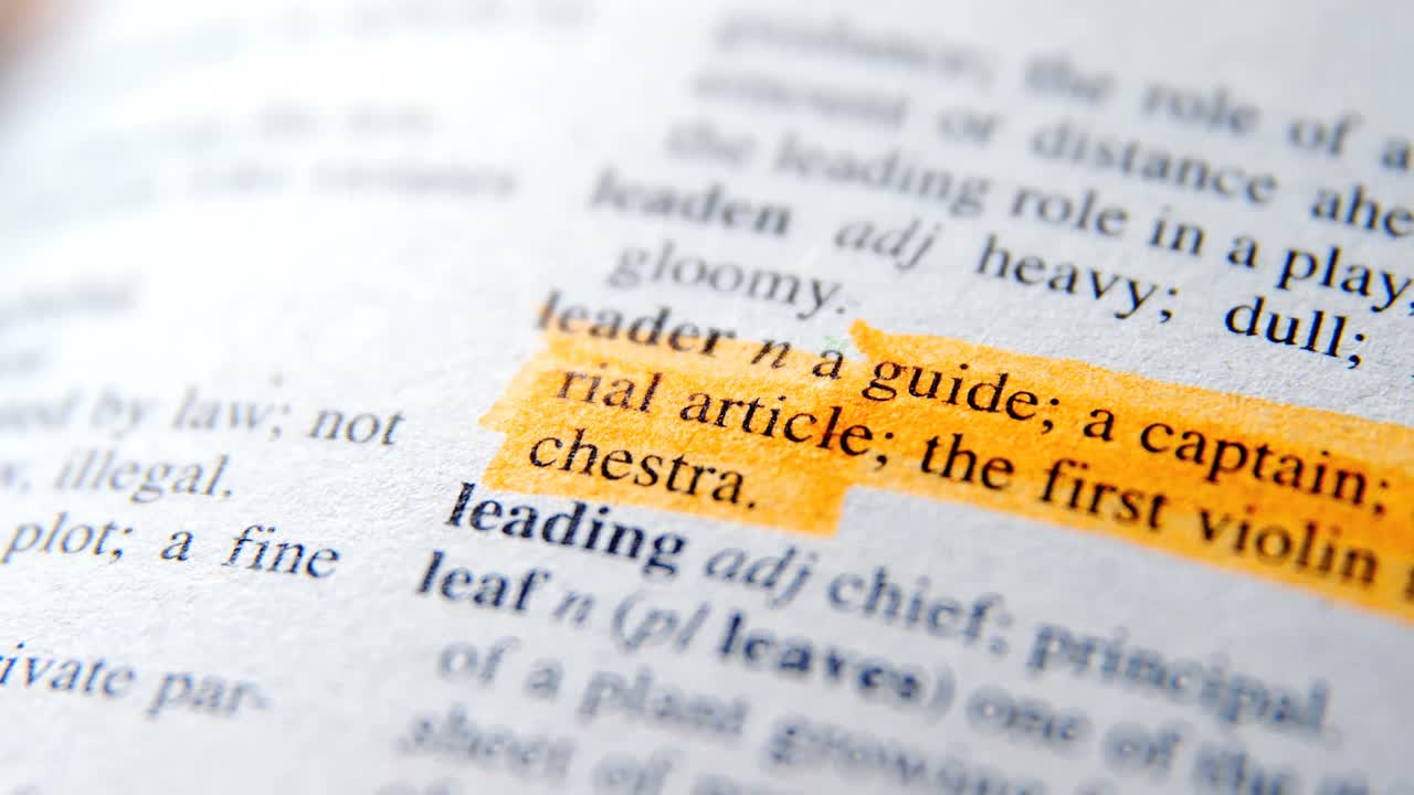 Close-up of highlighted text