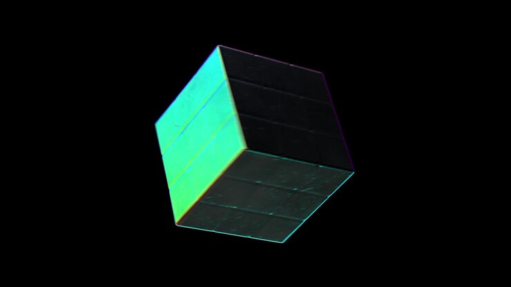 Animação em Loop de Forma Cúbica Abstrata.