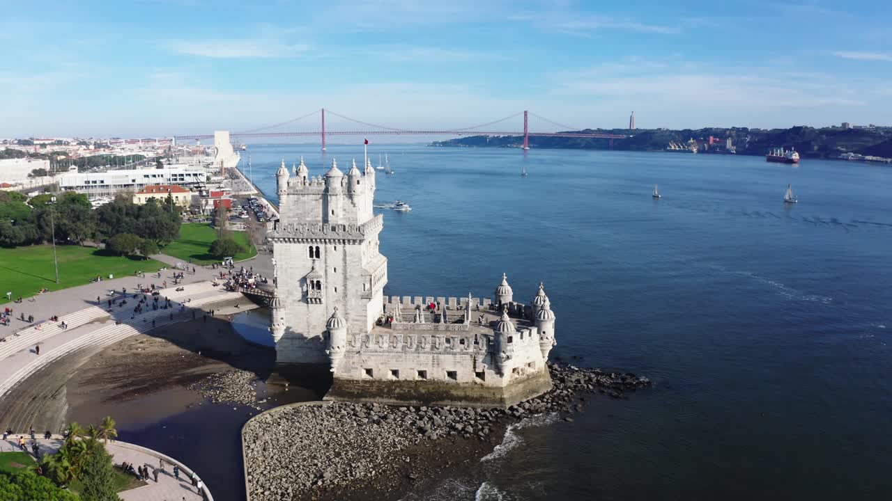 Vista panoramica della Torre di Belém