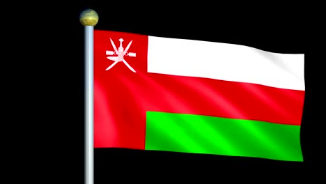 large looping animated flag of oman