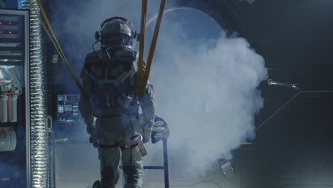 astronaut training and preparation in space lab