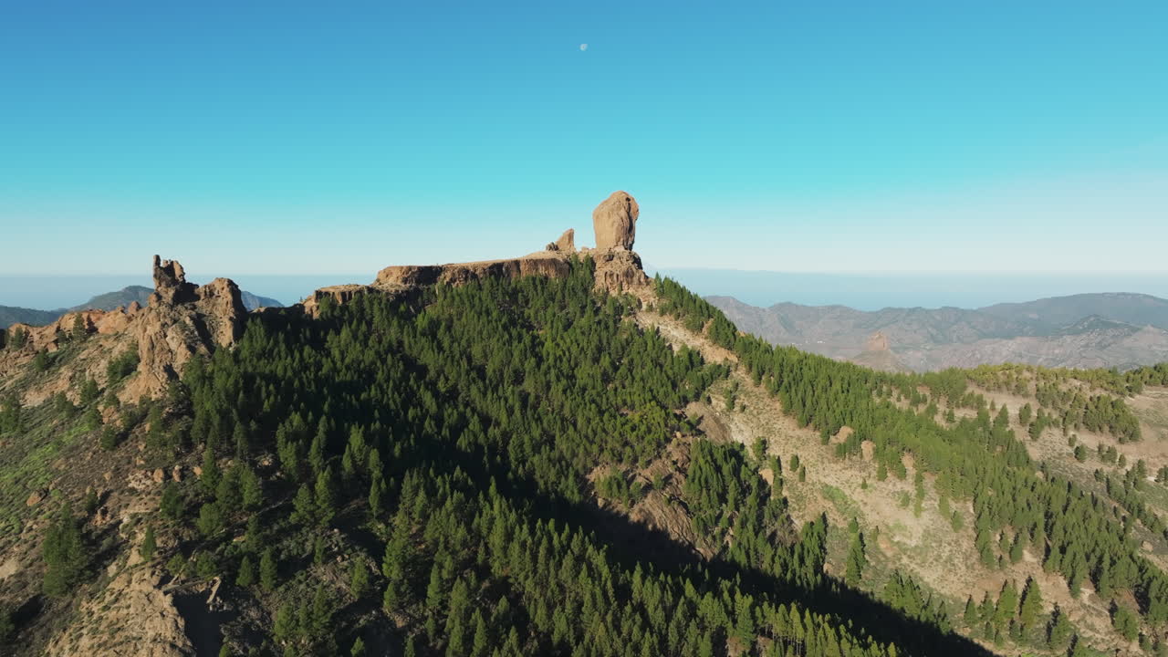 Aerial Adventure: Soaring over the Majesty of Roque Nublo in Gran Canaria's Natural Park