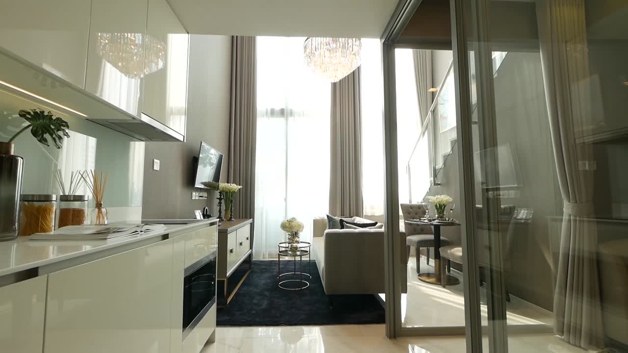 우아한 가구와 고급스러운 거실 인테리어 디자인