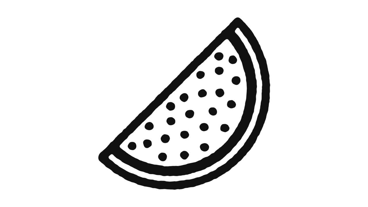 imágenes de animación del icono de la sandía y canal alfa