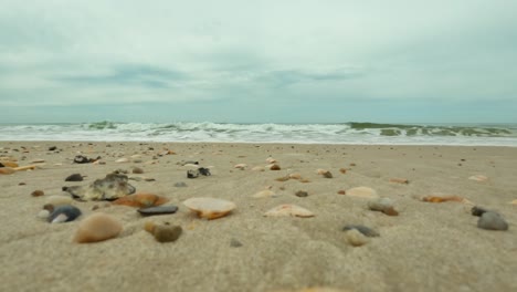 walking on the sandy beach