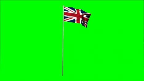 bandera de la unión contra la pantalla verde