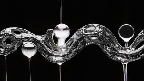 a mesmerizing journey of liquid motion: the capture of glimmering water in its fluid form creates an artistic display that captivates the viewer