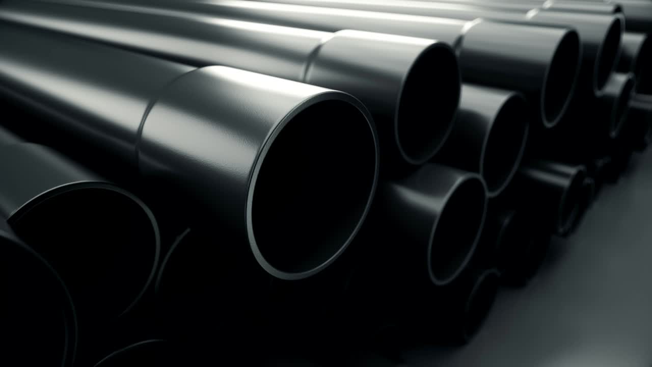 tuberías de plástico en el almacén