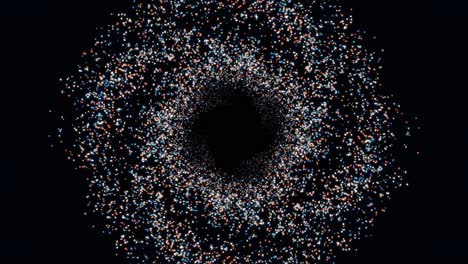 Abstract Colorful Particle Tunnel