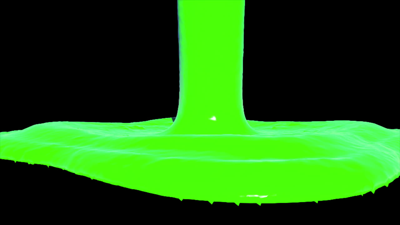 녹색 액체 부어