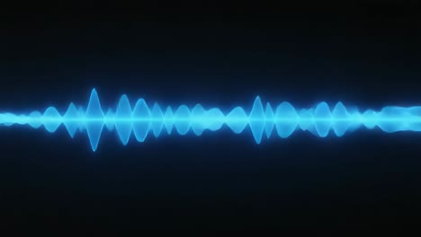 Abstract Blue Sound Wave Visualization