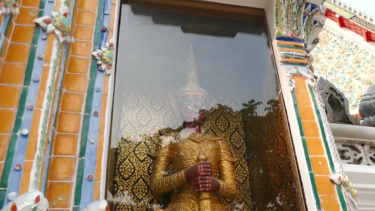 Wat Pho Giant Display in Showcase at Wat Pho Wall, Thailand