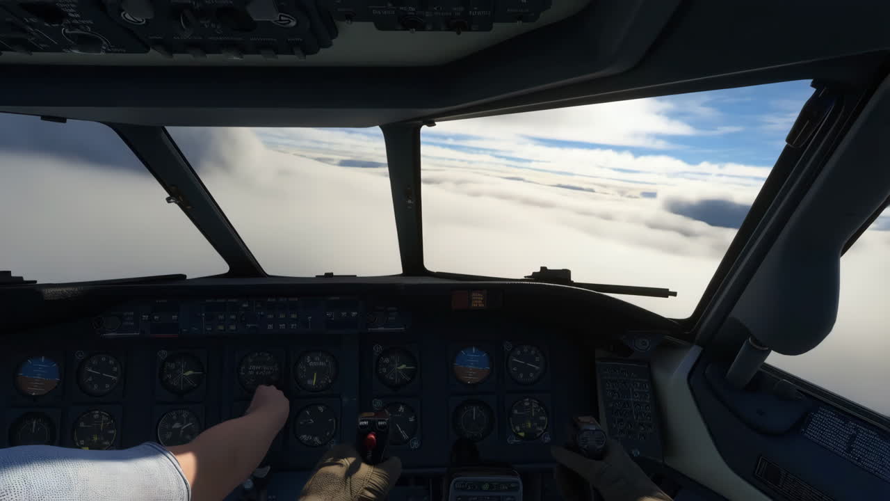 Inside an Airplane Cockpit