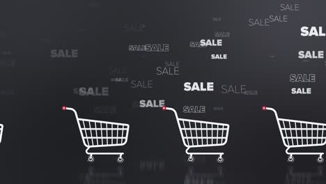 fondo de carrito de compras abstracto, animación de fondo simple y brillante. hermoso diseño de movimiento. los conceptos de negocios, finanzas, tecnología, futurista, internet, datos, fibra óptica, velocidad, inalámbrico, web, móvil, sin costuras, loopable