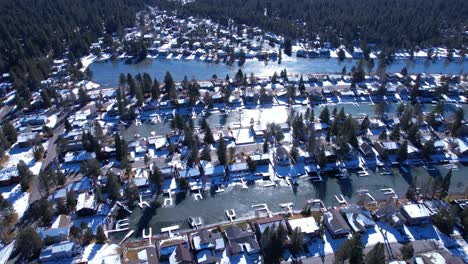 tahoe keys on sunny winter day