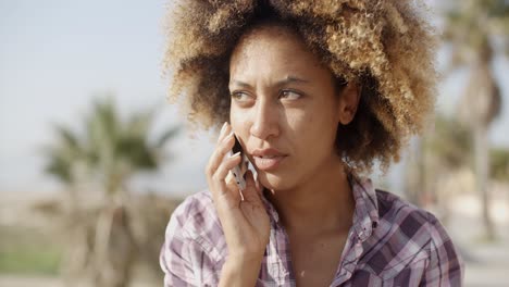 woman talking with mobile phone