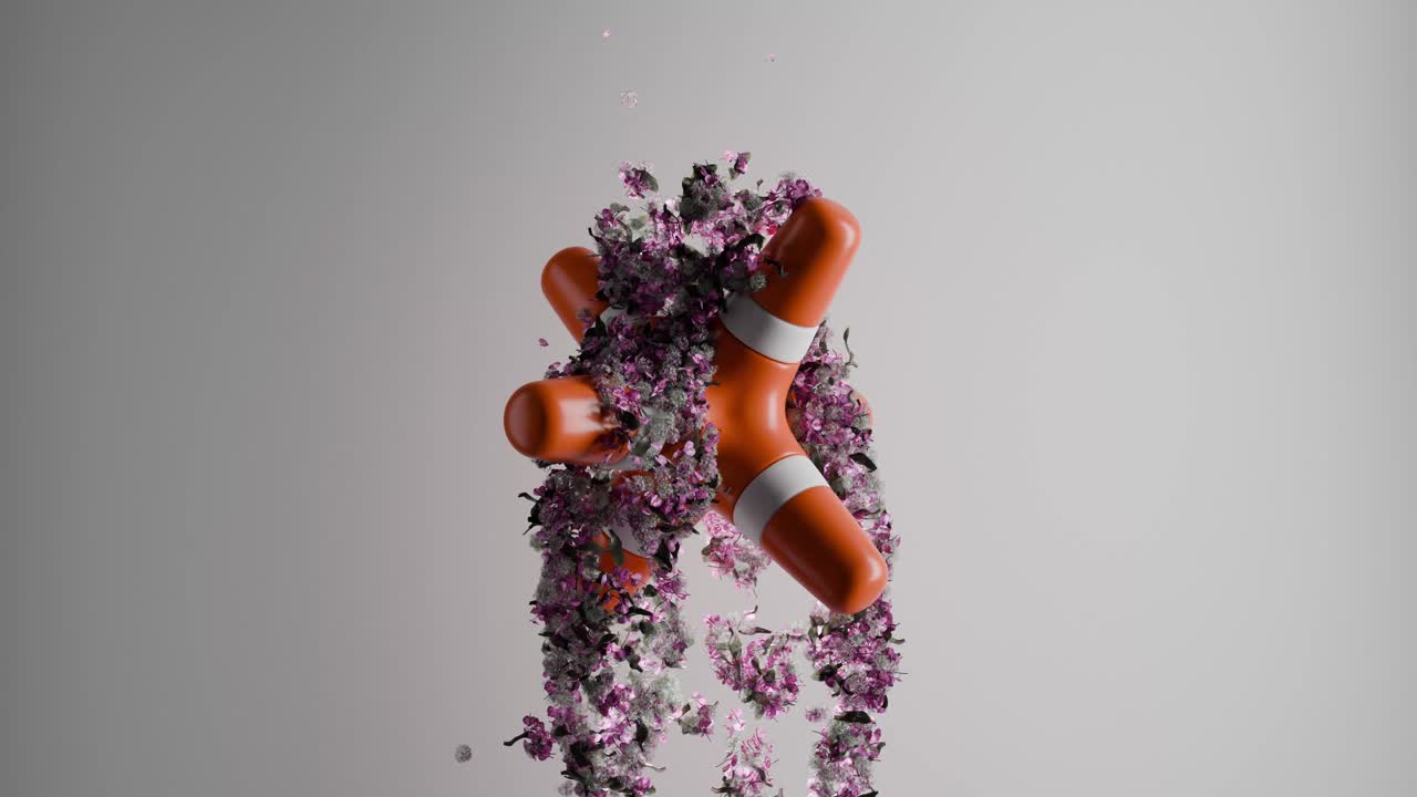 추상적인 기하학적 꽃 디자인