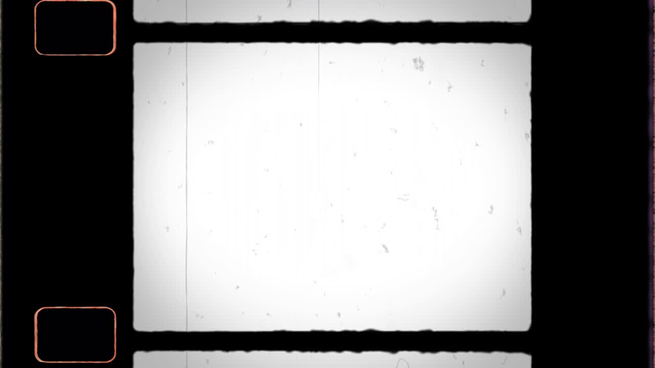 16mm 필름 프레임 4k 스프로켓 구과 소음, 먼지, 머리카락, 걱거리