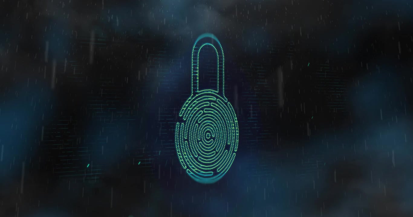 Futuristic Digital Padlock with Biometric Fingerprint Authentication