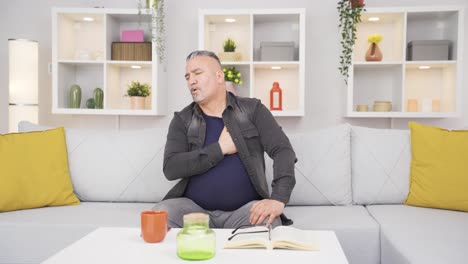 old man with chest pain.