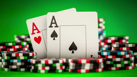 poker chips and playing cards