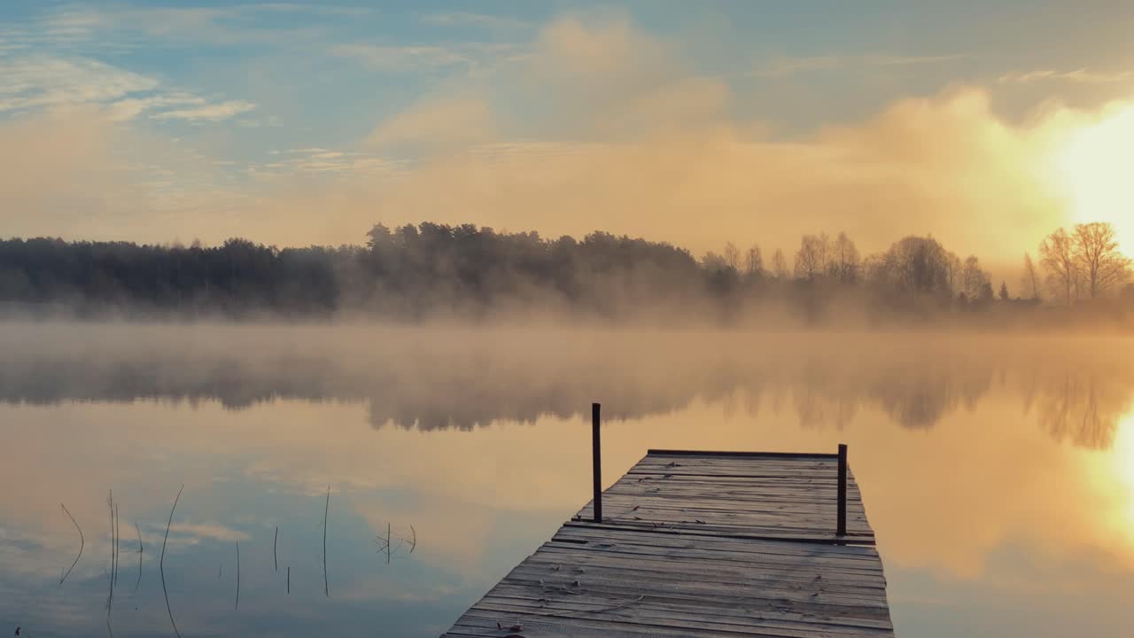 가을의 얼어붙은 아침