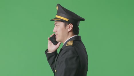 pilot talking on phone