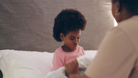 mother, child or upset for fight