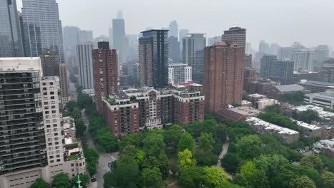 Skyline-Von-Chicago-An-Einem-Rauchigen-Tag