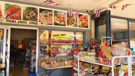 colorful storefront showcasing thai products and decor