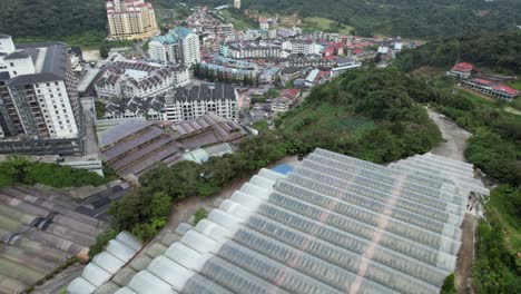 general landscape view of the brinchang district within the cameron highlands area of malaysia