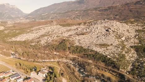 Paragliding-Over-Valleys-In-The-Mountains-Of-Trentino-Italy-During-Early-Morning