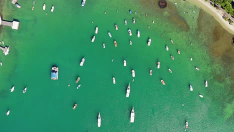 Fly-over-green-Buzios-bay-Brazil