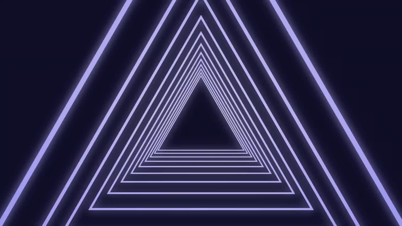 animación del banner de texto de lucha sobre formas triangulares en un patrón sin costuras sobre fondo negro