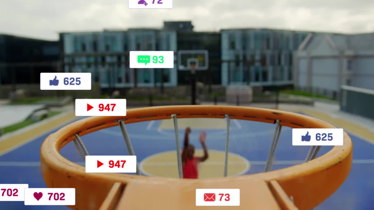 아이콘의 애니메이션과 아프리카계 미국인 남자 농구 선수에 대한 데이터 처리