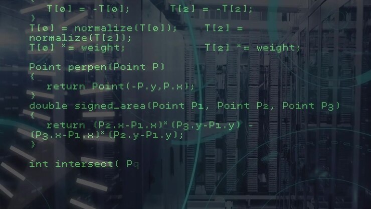 Animation of data processing and 5g over servers