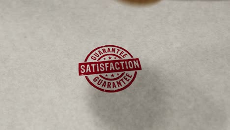 satisfaction guarantee stamp and stamping loop animation