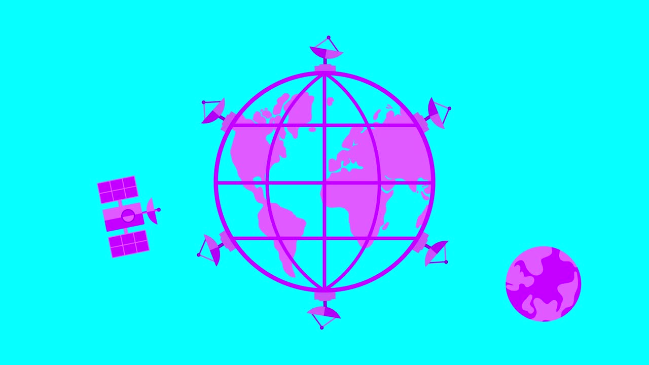 공간을 주제로 한 그림의 루프 애니메이션