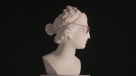 classic bust with modern accessories