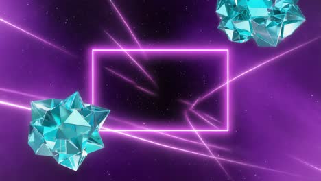 abstract futuristic background with geometric shapes and neon lights