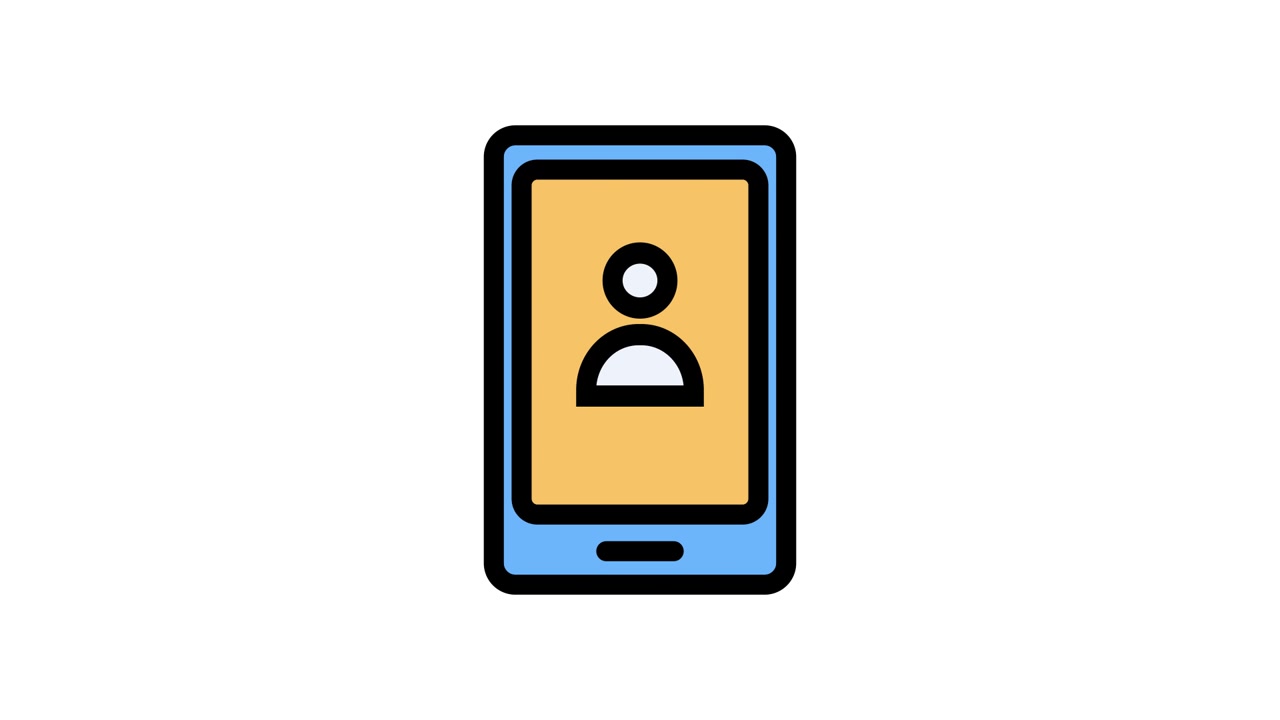 Wobbling Smartphone with User Profile Icon Animation