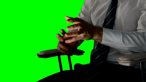 mid section of man touching digital screen 4k