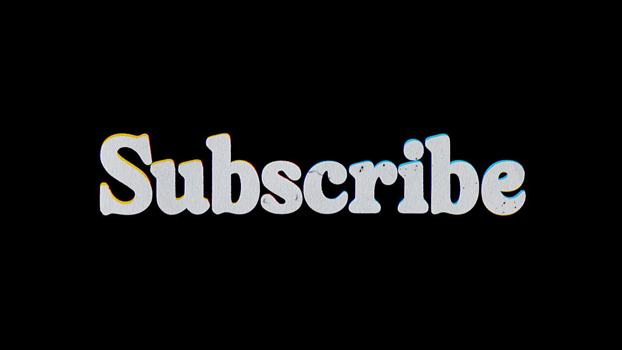 Animated Subscribe Text with Retro Glitch Effect