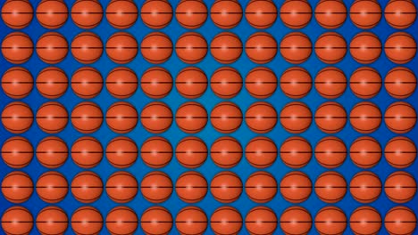 basketball orange balls 3d blue background pattern vetrical