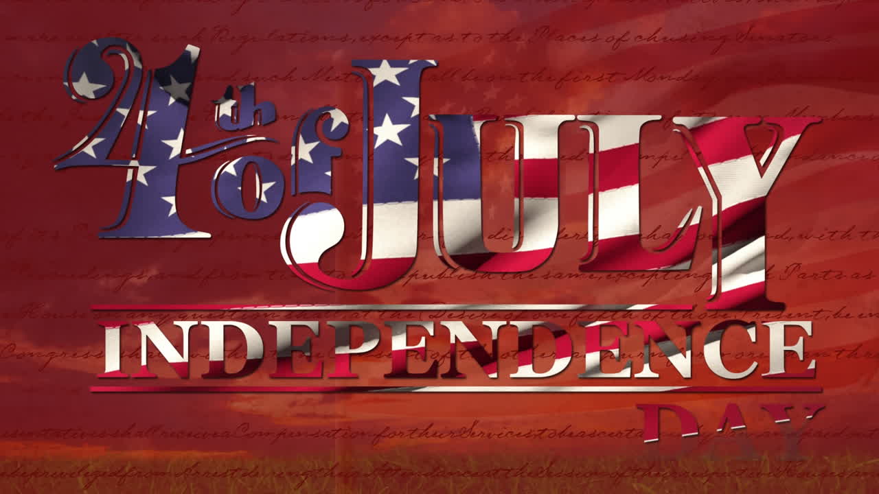 7월 4일, 독립기념일 텍스트 미국  ⁇ 발과 미국 헌법