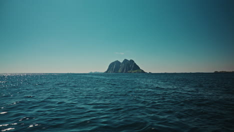 speed boat tour around the norwegian sea, close by the lofoten islands, norway.