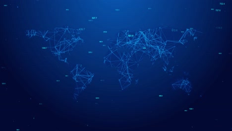 digital world waves connection global network cyber technology digital data earth rotating virtual